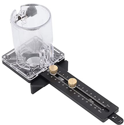 Router di Legno, anodizzazione Dura Lavorata a CNC 2 Fori di Posizionamento 8mm Pin 2.5mm Fori per Chiodi Cerchio Taglio Jig Base Trasparente Trim Router