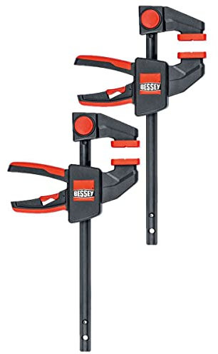 Bessey 2er Set Einhandzwinge EZM 150/60 Schwarz/Orange