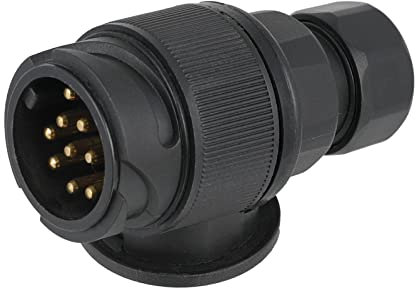 AOHEWEI 13-poliger Anhängerstecker, 12 V, 13-polig, für Anhänger, Wohnwagen, elektrische Verkabelung, Adapter, Anhängerkupplung, Konverter für Fahrzeug, Anhänger, Wohnwagen, LKW, Wohnmobil, Boot