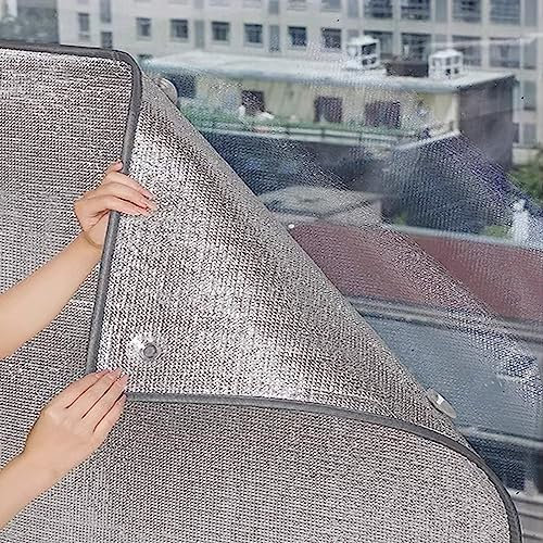 Zlovne Reflektierende Dachfenster Wärmeisolierung Sonnenschutzfolie,UV-Schutz Fensterfolie,9mm Dicke Isolierfolie Thermofolie Reflexionsplatte,für Fenster Innen oder Außen (130x200cm/51 x79)