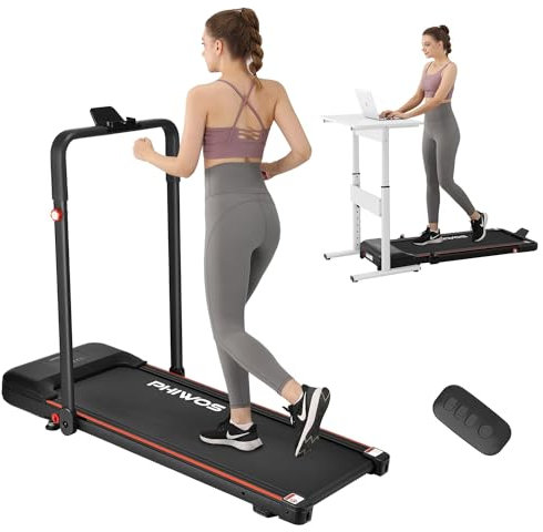 Walking Pad Treadmill for home, PHIWOS Under Desk Treadmill, Walking Running Machine with Remote Control and LED Display, Adjustable Speeds, Folding for walking Jogging