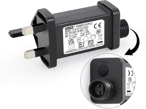 CubePlug 12V 12W String Lights Indoor-Outdoor Power Adapter for CZJUTAI JT-EL/FC12V12W /9W /7.2W /6W /4.5W /3.6W-IP20 Christmas Lighting, Multi Function Control Box [W3T2]