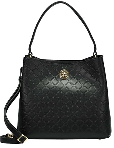 L.CREDI-Damen-Beuteltasche-FILIBERTA Push-Bag 30x28x16 (schwarz)