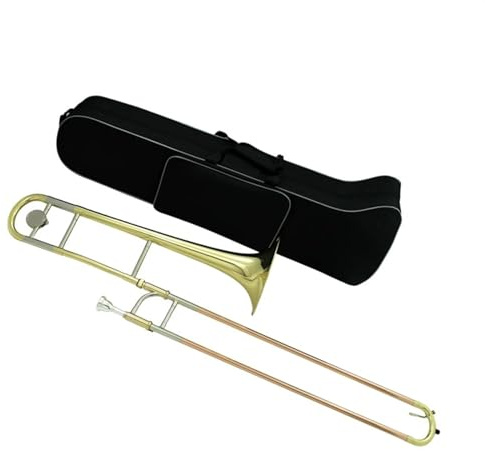 Professionelle Posaune Tenorposaune Instrument B-Flach Messing Lack Gold Zugposaune Mit Koffer Und Zubehör