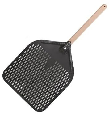 Pelle Pizza 1 Pcs Aluminum Pizza Shovel Peel Lifter Tools Non Slip Wooden Handle Cake Bread Paddle Pelle A Pizza (Color : 35cm Black 40cm H)