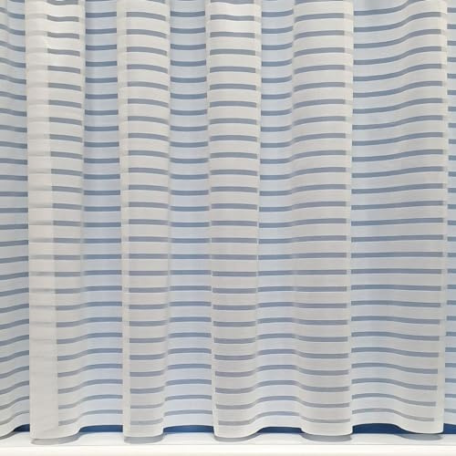 John Aird - Paris Horizontal Stripe Deisgn Net Curtain - Select Your Size (2 Metres Width, Drop: 36 (91cm))
