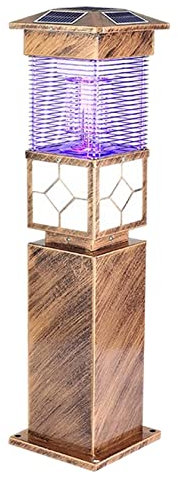 5500V Solar UV Fly Killer Trampa para Moscas 2 En 1 De Alto Rendimiento E Iluminación Exterior Multifuncional, Bug Zapper IPX6 Lámpara Antimosquitos Impermeable De Alto Grado para Cobertura De 250m²