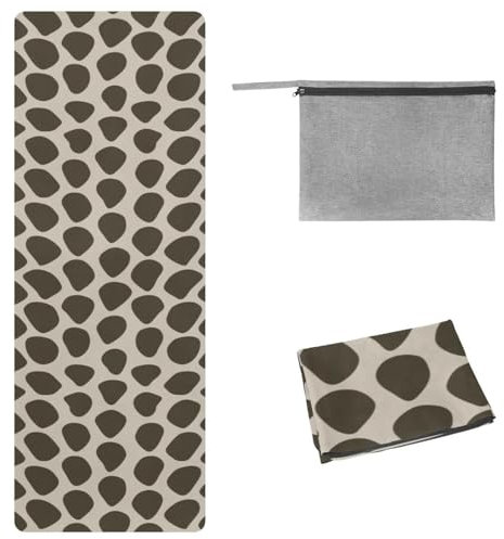 Eslifey Yoga-Handtuch, wiederholte Wildtiere, grüne Schlangen-Tierhaut-Textur, rutschfest, schweißabsorbierend, Hot Yogamatte, Handtuch für Hot Yoga, Pilates und Fitness, 185 x 68 cm