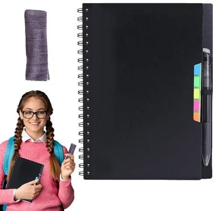 Löschbares Notizbuch, löschbares Planer-Notizbuch,Umweltfreundliches, digital vernetztes Notebook - Intelligenter, wiederverwendbarer Planer und Notizblock, wasserfestes, löschbares Notizbuch aus Mine