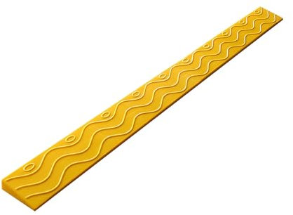 LHXLSH Bordsteinrampe Türschwellenrampen, Ansteigende Schwellenrampe Treppenrampe für Rollstuhl Dicke Auffahrrampe Tragbar Rampe Autoschwellenrampe Aus Kunststoff(Yellow,1cm/0.4in)