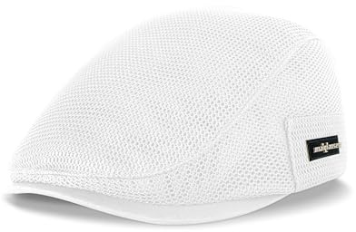 YAMEE Baskenmütze Herren Mesh Atmungsaktiven,Schiebermütze Herren Sommer Casual Sonnenschutz,Schiebermütze für Männer Leicht Weich,Newsboy Cap Vintage Klassiker,Flat Cap Herren Verstellbar,Outdoor