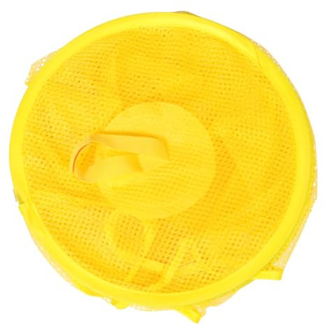 MAGICLULU 1 Stück Faltbarer Hänge korb stickig Auto Wäscheständer zusammenklappbar Behälter kleiderständer ablagekörbe Netz zum Trocknen von Socken Wäschekorb Polyester Yellow