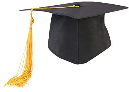 Graduation Cap,Mortar-board Mortar Board Bachelor Hat Adult Adjustable with Tassel Doctoral Tam Red Party for University High School