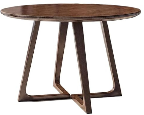 Table de salle à manger ronde en bois massif 60 x 60 cm Noyer Table de cuisine et table basse élégante compacte Table d'appoint élégante Décoration d'intérieur Durable et polyvalent