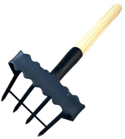 Rastrello da Mano Piccolo Al Carbonio con Utensile Pratico per Giardinaggio e Agricoltura per Scavare