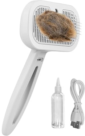 kinrguiyuez Haustier Dampfbürste - Hunde-Striegelbürste | Multifunktionale Haarentfernung Bürste Mit Selbstreinigendem Kamm Und Massagefunktion Für Katzen Und Hunde