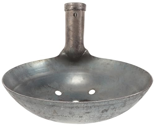 HIAKDOFT Paletta per Setacciare Letame in Metallo Fori, Pala Filtrante per Pulizia Pozzetti e Fanghi, Utensile per Lavori Edili Impugnatura Verticale Robusta e Versatile