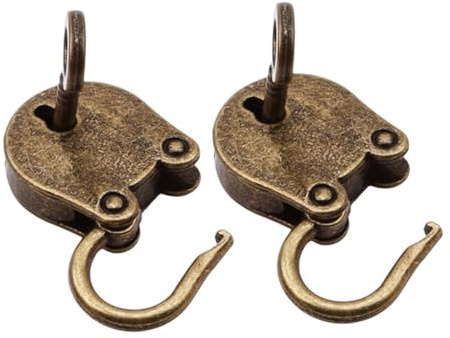 FUTUREORYY 2stücke Schmuckschachtel Schlösser Retro Metallschloss Mit Schlüssel Für Schmuckkästchen Schränke Und Aufbewahrungsboxen Vintage Stil
