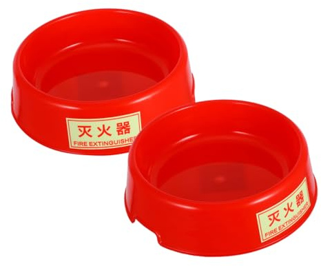 Amosfun Support De Sol pour Extincteur Phosphorescent Plastique Rouge Sécurité Incendie Accessoire Indispensable