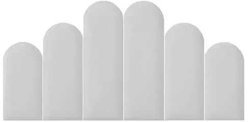 Panneaux muraux rembourrés ovales - Lot de 6 - Rembourrage Mural pour tête de lit - Autocollants muraux 3D Anti-Collision - Décoration Murale pour Chambre d'enfant (Couleur : Gris, Taille :