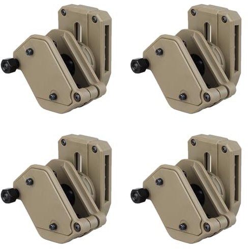 LZAQHMT 4 Confezioni Portacaricatore Bifilare Calibro 9 Mm - Portacaricatore Tattico Girevole Per Cintura | Attrezzatura Per Pistola Competizione CS Outdoor