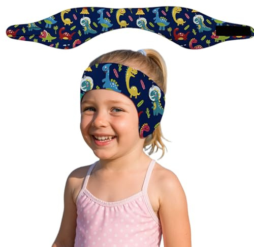 Bandeau Piscine Oreille Enfant, Bandeau de Natation Enfant, Bandeau Oreilles en Néoprène Piscine Oreille, Empêche Pénétration de l'eau et Maintient Les Bouchons Oreille pour Natation