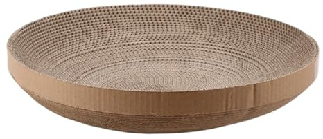 Porgeel 18 Piezas de Recambio Redondo para rascador de Gatos de cartón Corrugado de 15 Pulgadas para Juego Activo Alivio del estrés y Comportamiento Natural de rascado 1 2 de
