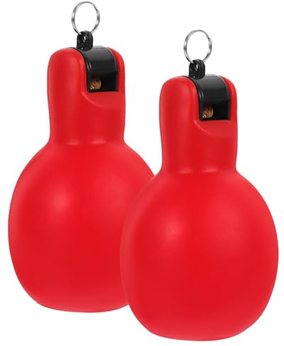 TOYANDONA Lot de 2 Sifflets de Survie Portatifs en PVC Rouge, Sifflets Multifonctions à Pression pour Urgence Extérieure, Randonnée et Camping, Outil Léger et Réutilisable pour