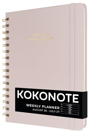 Kokonote Agenda 2026 2027 Semana Vista A5 Lilac | Agenda Escolar Lila Universitaria, Oposiciones o Insituto, Págs. Alto Gramaje, Con Pegatinas y apartados funcionales