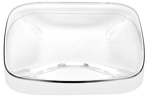 IVV - Caricatore quadrato Aria per vetreria, 30 cm, trasparente con decorazione in platino