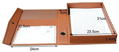 KINGFOM Dokumentenbox Dokumentenkassette A4 (Braun)