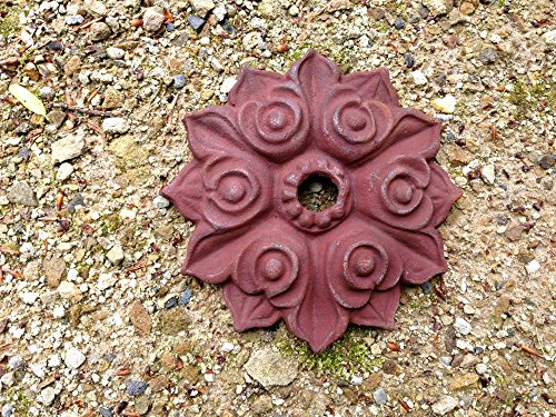 Antikas - Maueranker rund schöne Rosette für Fachwerk, Balkenanker Gartenmauer