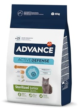 Advance Cat Junior Sterilized, foder för junior steriliserade kattungar med kyckling, 10 kg