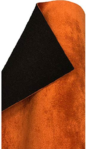A-Express Samtstoff Faux Wildleder Stoff Dekostoff Kostümstoff Modestoff Stoff zum Nähen und Dekorieren Samt Material Meterware - Orange Halber Meter 50cm x 145cm