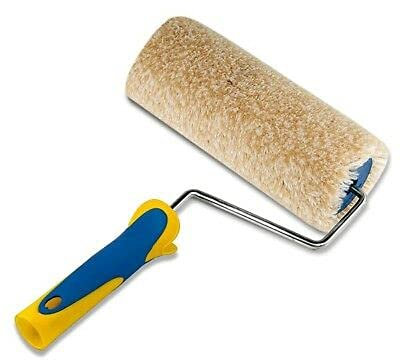 Rullo per pittura in tessuto lana cordonato, completo di manico (cm. 25)