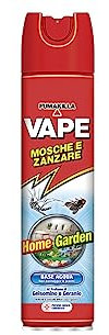 Vape, Mosche e Zanzare Spray Home&Garden, Insetticida Adatto per l'Uso Domestico, Casa e Giardino, con Note Floreali di Geranio e Gelsomino, Insetticida contro Zanzare, Mosche e Vespe