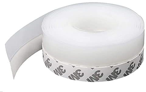 Door Seal Strip,Weather Stripping Draft Draught Excluder Tape for Windows,Shower Door Bottom Seal Waterproof Windproof Dust Proof Weatherproof Soundproof Insects Proof Transparent 35 mm x 5 m