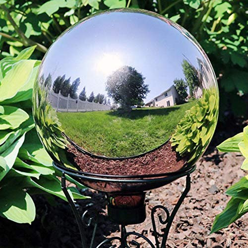 zosenda Sfera per lo Sguardo in Acciaio Inossidabile, Lucidata a Specchio, Sfera da Giardino Riflettente, Sfere Galleggianti per Stagno Senza Cuciture, per Decorare la Casa e il Giardino (25 cmx 1)