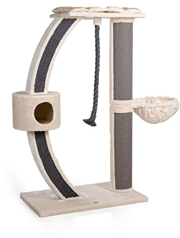 CanadianCat Company | Kratzbaum XXL Granville für große & schwere Katzen | beige anthrazit | ca. 157 x 60 x 170 cm Mainecoon