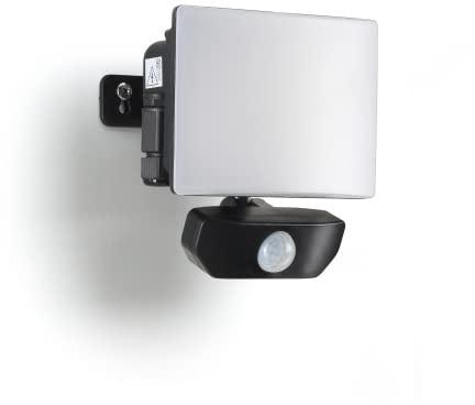 Auraglow 20W 1650lm Full Screen Slimline LED Security Motion Sensor PIR Flood Light Black Outdoor Wall Lamp | 1650 lumen PIR flood lamp, 8m detection, IP44 weatherproof, 4000K, adjustable, for garden, driveway and courtyard