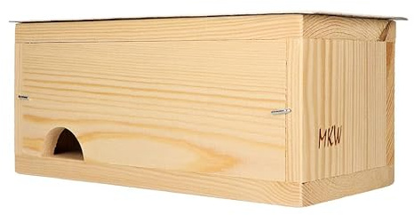 Nistkasten - Einzelner Einbau-Mauerseglerkasten MKW - Stabiler nisthaus für Wildvögel und Gartenvögel - aus Nadelholz - Wetterfest und langlebig für draußen mit Einflugloch