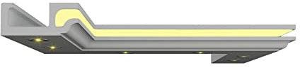 Stuck Dekorbau LED indirekte Beleuchtung Lichtprofil LED Styroporleiste Stuckleisten Stuck Dekor LED 14 Meter +4 Ecken BL 21