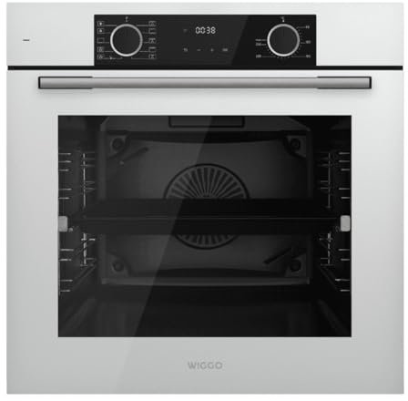 [ Test SEHR GUT, Note 1.1 *] WIGGO Backofen Set Weiss 60cm 73L mit Teleskopschienen & Airfry, Selbstreinigung, 10 Funktionen, Soft-Close, Einbaugerät Einbaubackofen [5 Jahre Garantie, Klasse A]