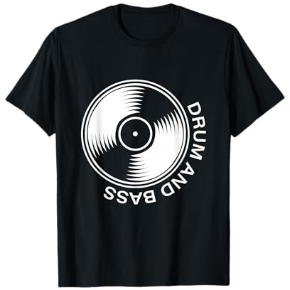 Schallplatte Vinyl Drum and Bass T-Shirt