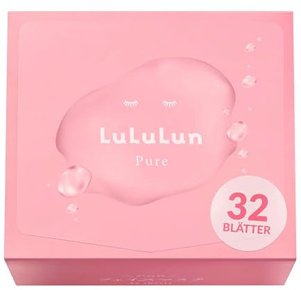 Lulun Pure Every's Face Mask – närande, fuktgivande tygmask för kvinnor med kakaoextrakt – för alla hudtyper – japansk hudvård för daglig användning (32 ark)