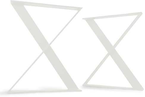 modernLOFTart Tischbeine Metall Tischkufen 2 Stück in Z Form - Tischgestell Metall aus 1cm Dickem Flachstahl Gefertigt - Tischfüße für Esstisch, Schreibtischbeine, Konferenztisch Füße
