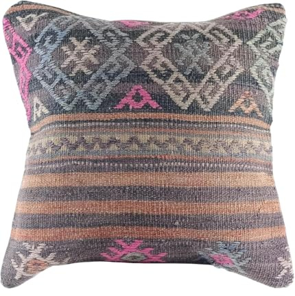 kelim kissen 40x40 cm handgefertigt kelim kissenbezug orientalische kissen kopfkissen viereckig dekorative bohemian kissenhülle dekokissen sofakissen zierkissen code E808