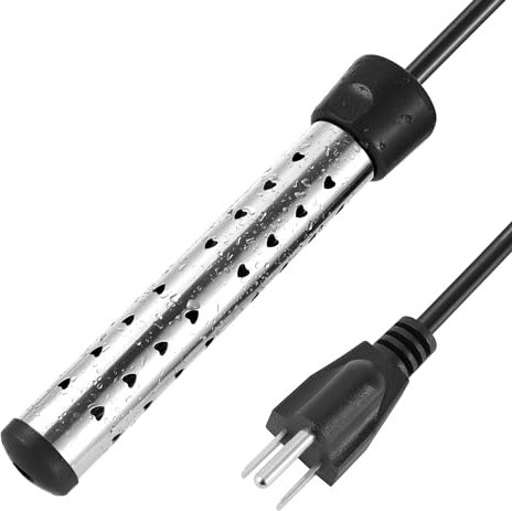 Immersion heaters,Water Heater,Stainless Steel, Portable Bucket Heater, Heats 5 Gallons of Water in Minutes 1500W