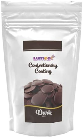 Dekozauber24 Kuvertüre Drops, dunkelbraun, 500g, mit Kakao-Vanille Geschmack, Deco Melts Chips mikrowellengeeignet, für Cake Pops, Torten, Kuchen, Drip oder Glasur