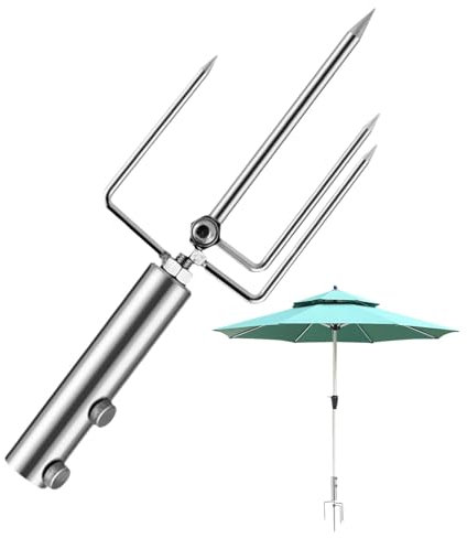 Ancre de parasol, parasol de plage avec ancre | Porte-parapluie à 4 pieds : base de parapluie en métal pour l'extérieur, support sécurisé avec ancrage en acier pour